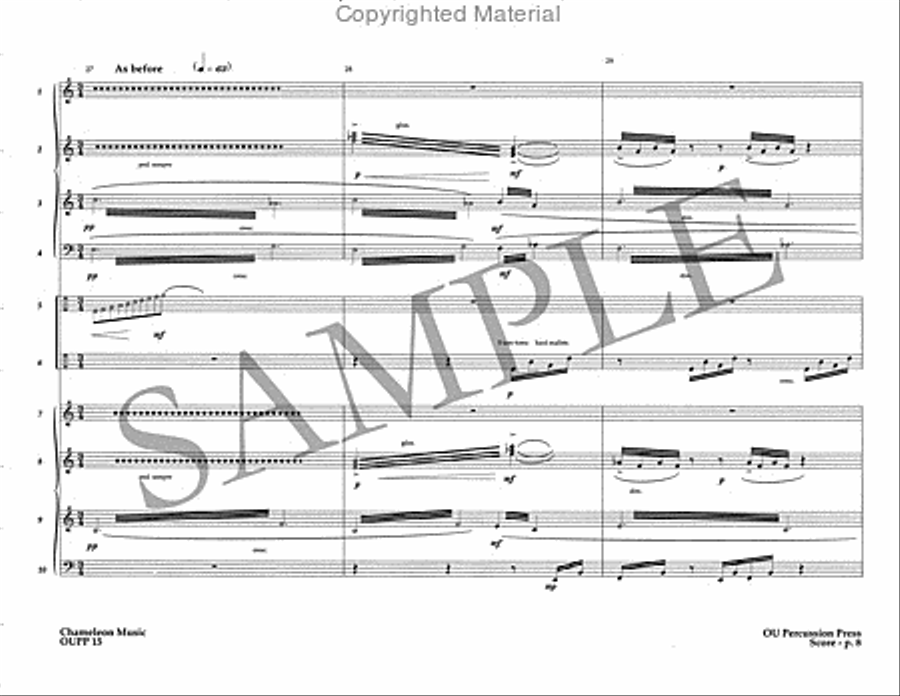 Chameleon Music Percussion Ensemble scores gallery preview page 9