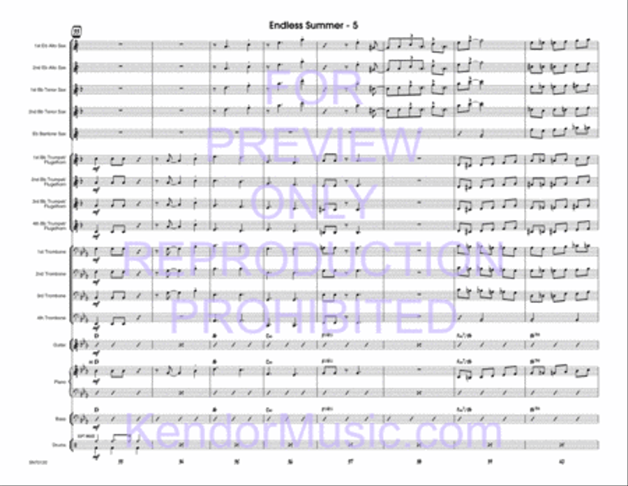 Endless Summer (Full Score) Jazz Ensemble scores gallery preview page 6