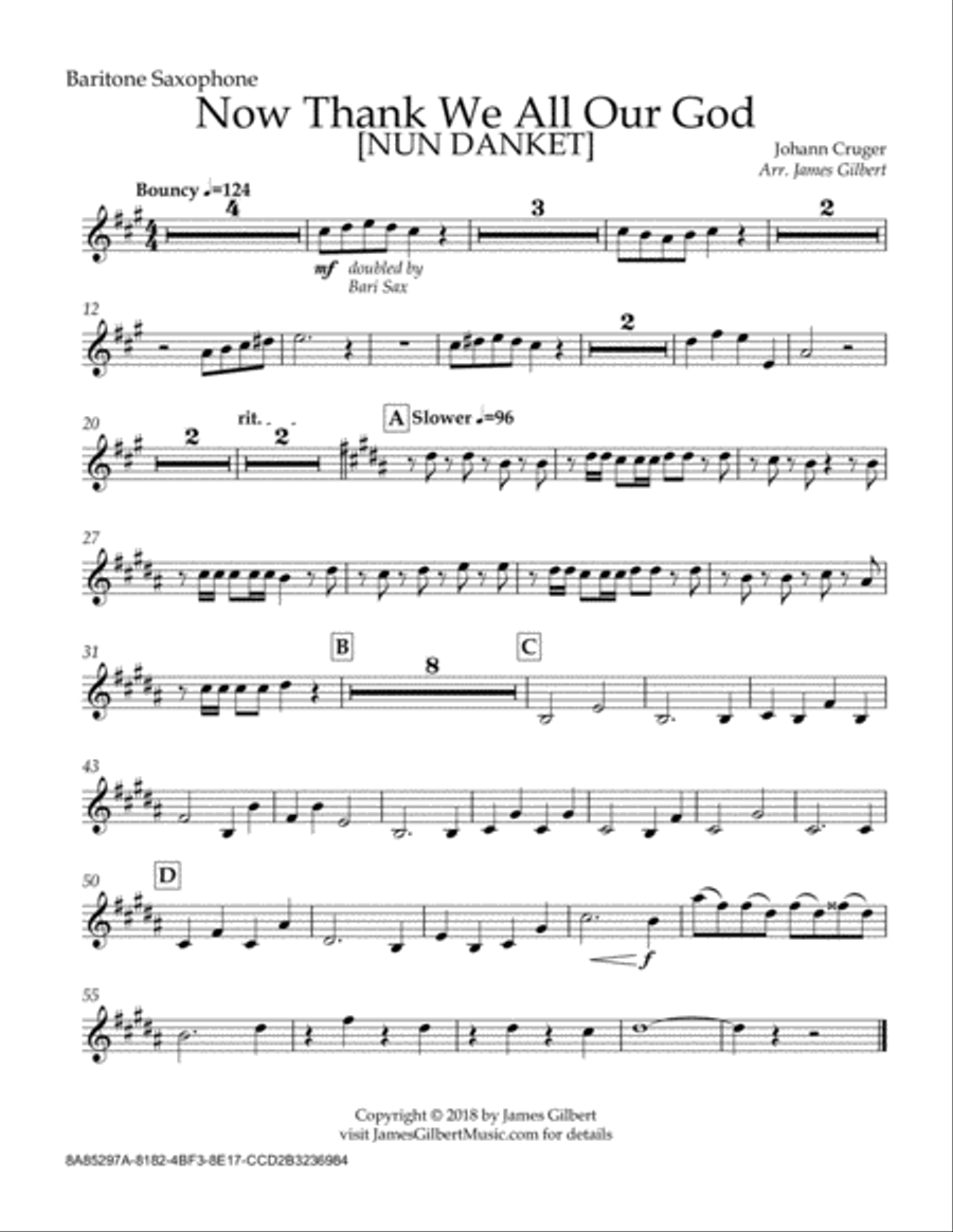 Now Thank We All Our God Full Orchestra scores gallery preview page 2