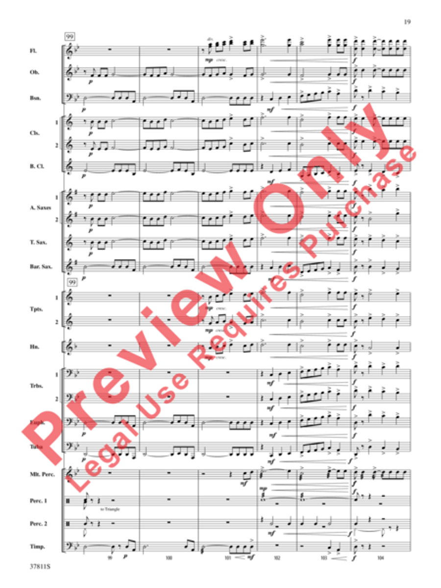 Desperate Pursuit Concert Band scores gallery preview page 20