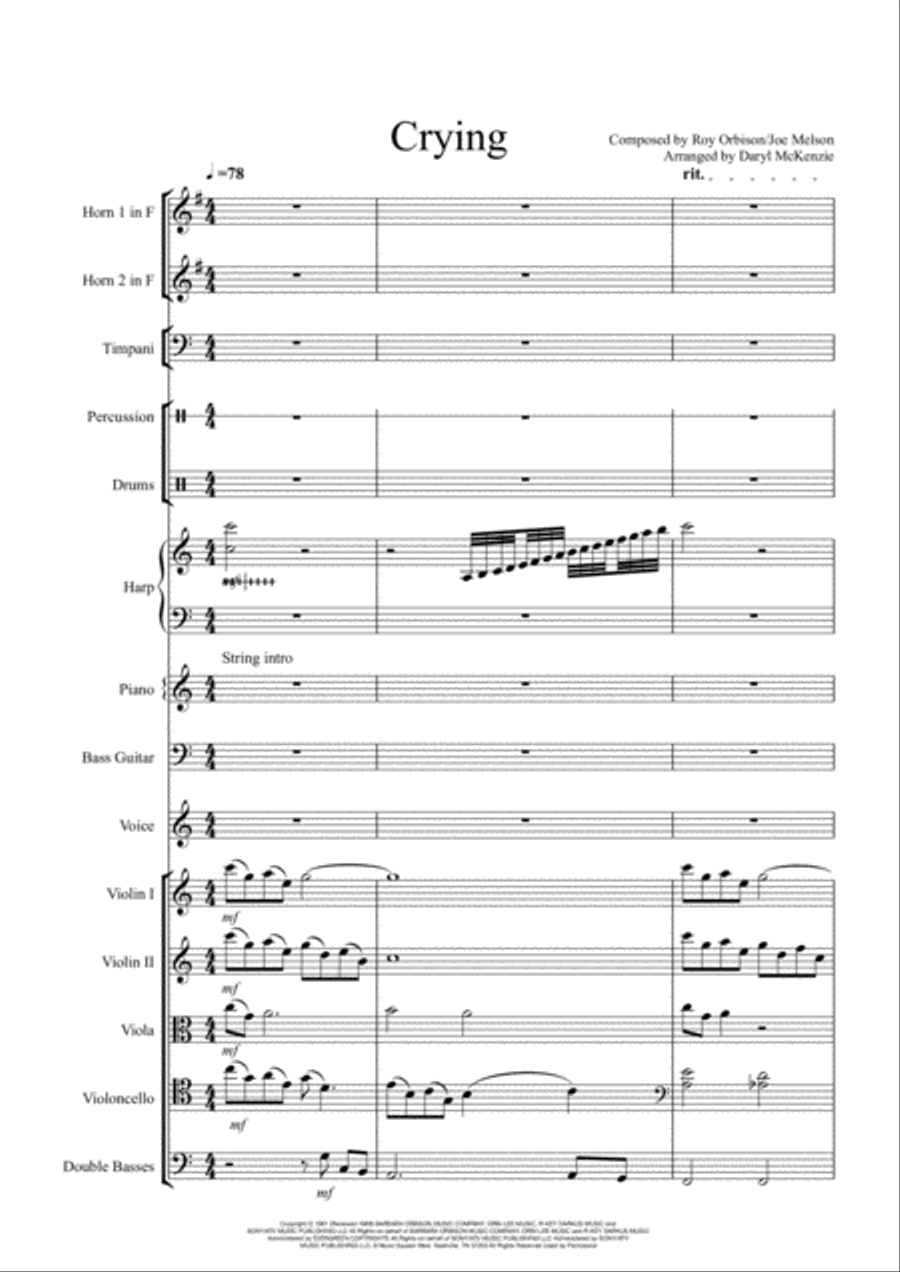 Crying Crying Horn scores gallery preview page 1