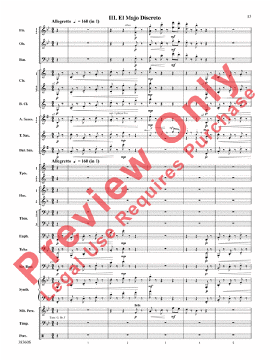 Tonadillas Suite Concert Band scores gallery preview page 16