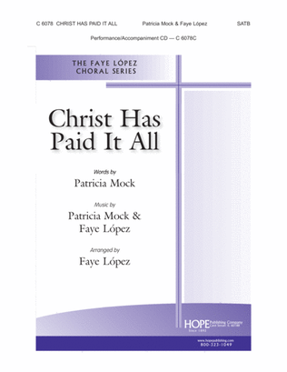 Christ Has Paid It All-SATB-Digital Download