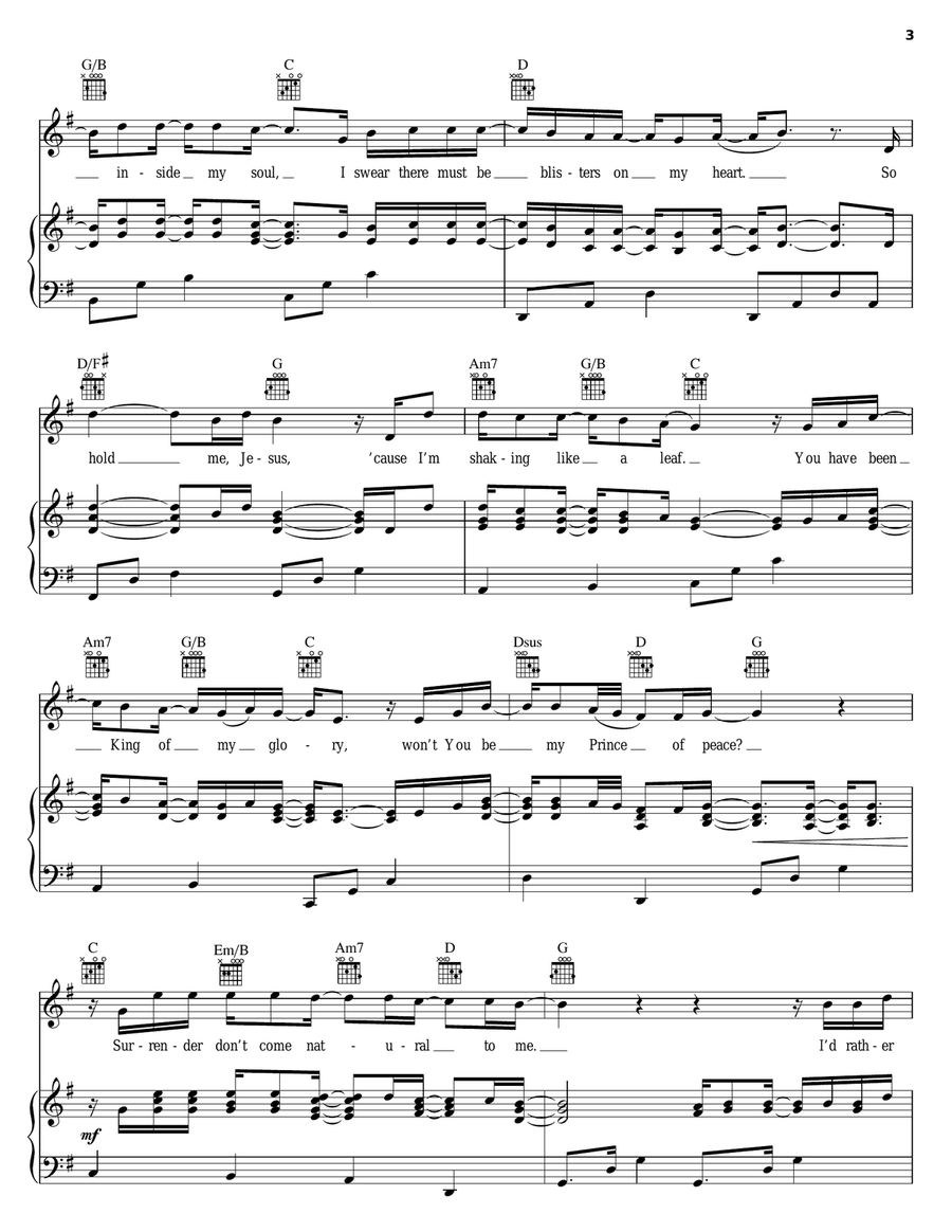 Hold Me Jesus Hold Me Jesus Piano, Vocal, Guitar scores gallery preview page 3
