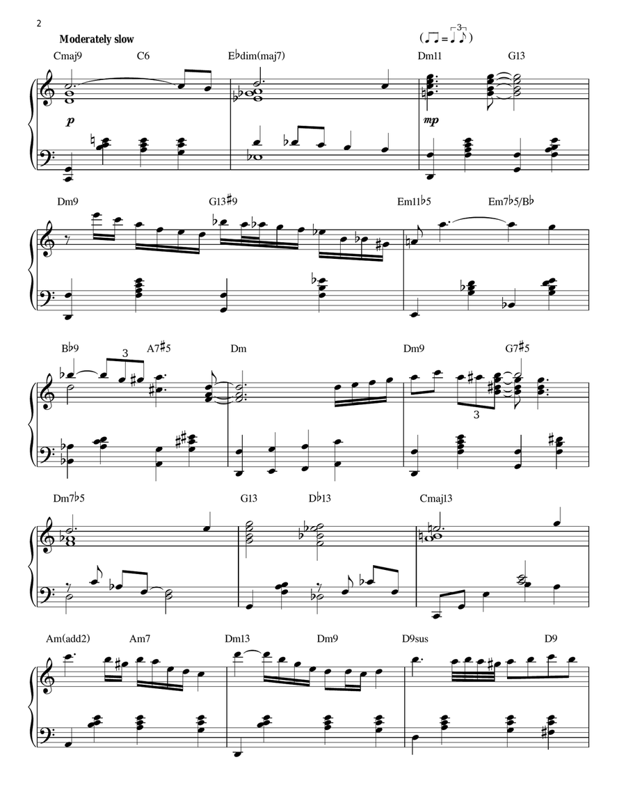 I'll Be Home For Christmas [Jazz version] (arr. Brent Edstrom) Piano Solo scores gallery preview page 2