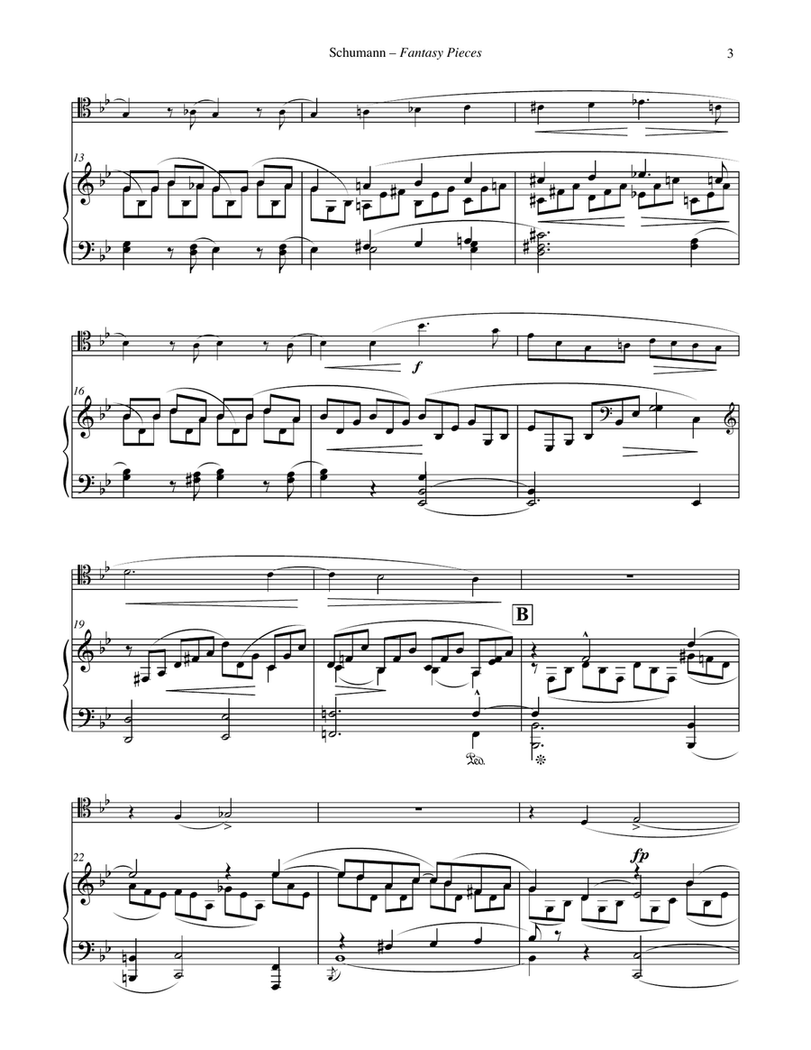Fantasy Pieces, Opus 73 for Trombone and Piano Piano scores gallery preview page 3