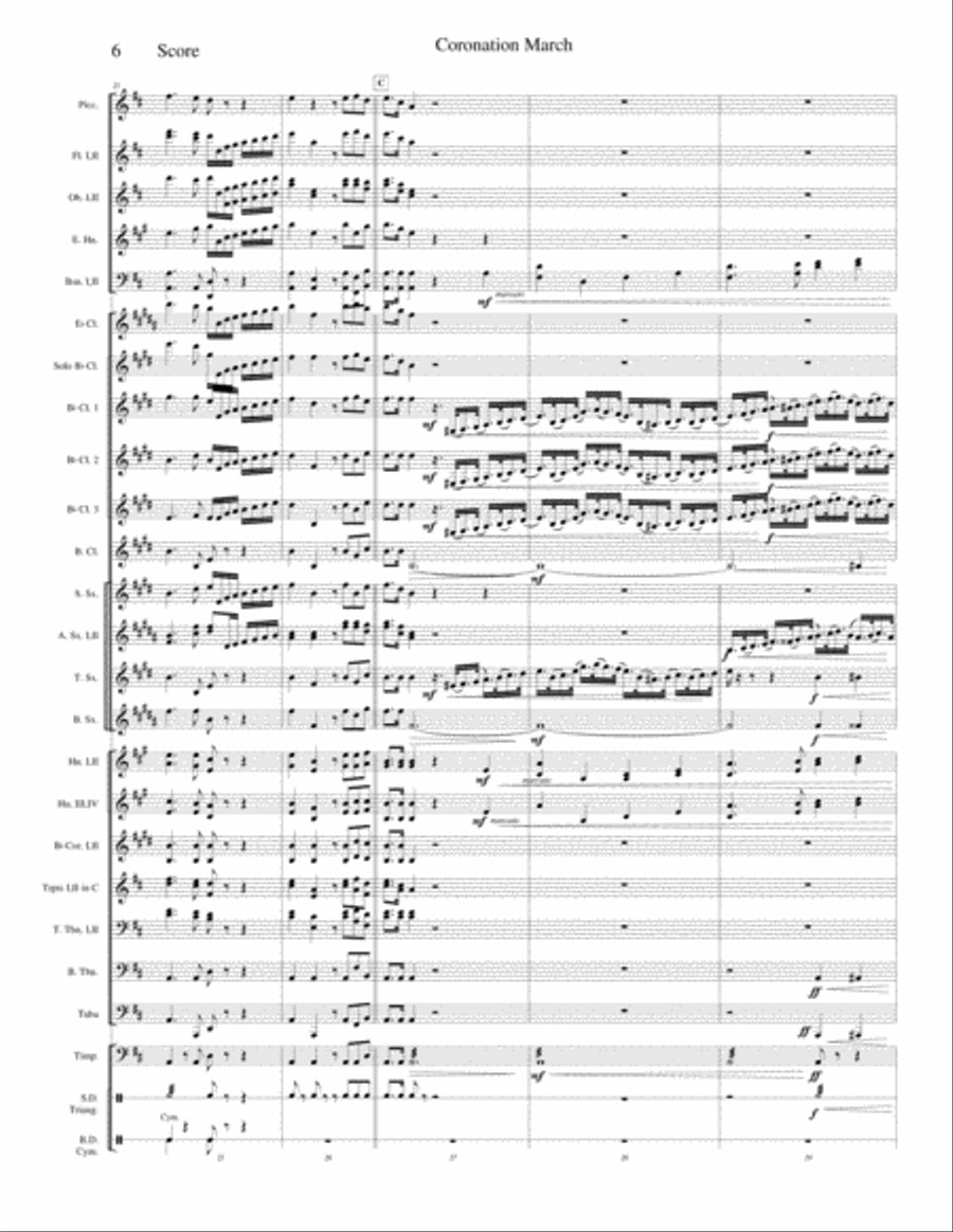 Coronation March Coronation March Concert Band scores gallery preview page 6