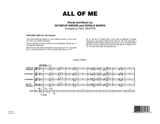 Book cover for All of Me - Conductor Score (Full Score)