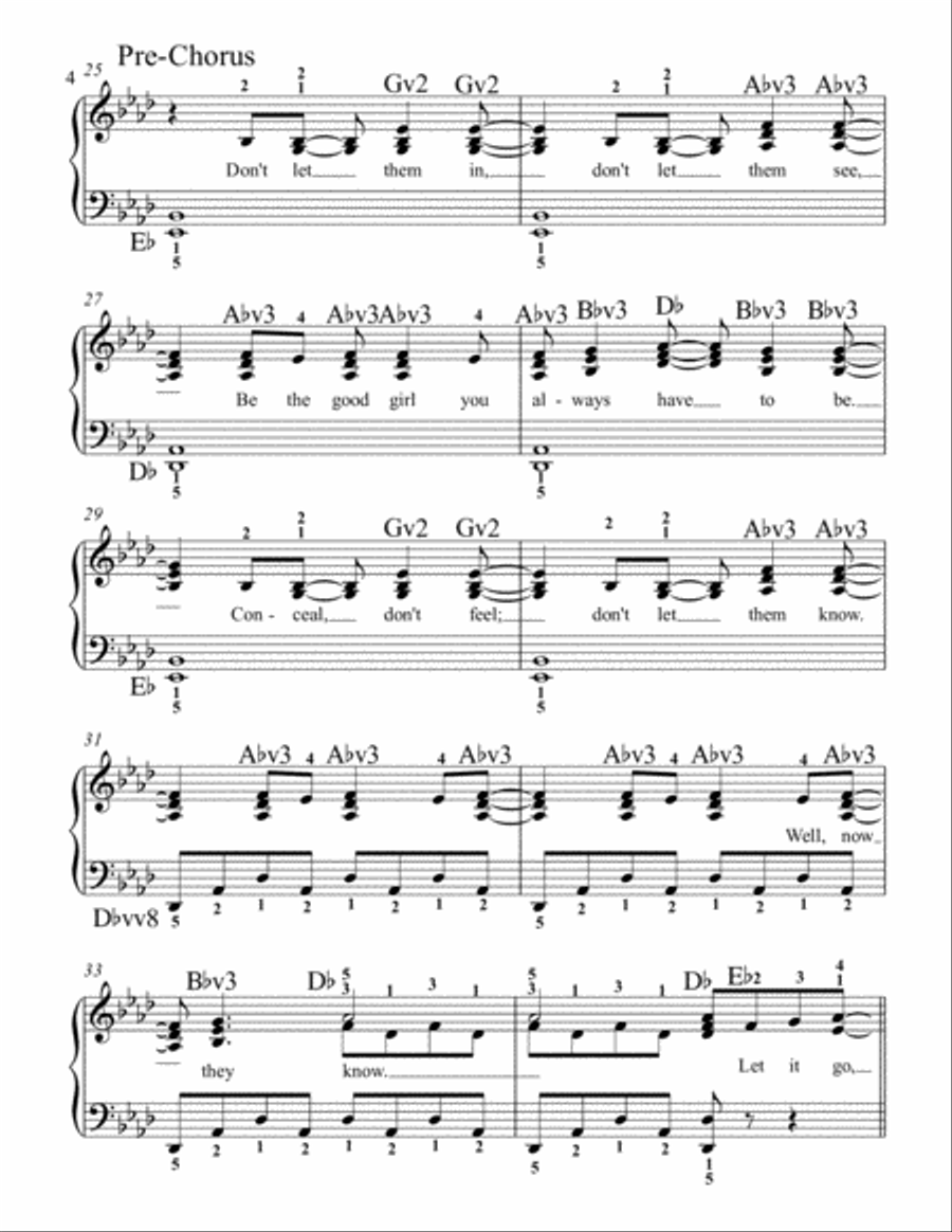 Let It Go (from Frozen) Piano Solo scores gallery preview page 4