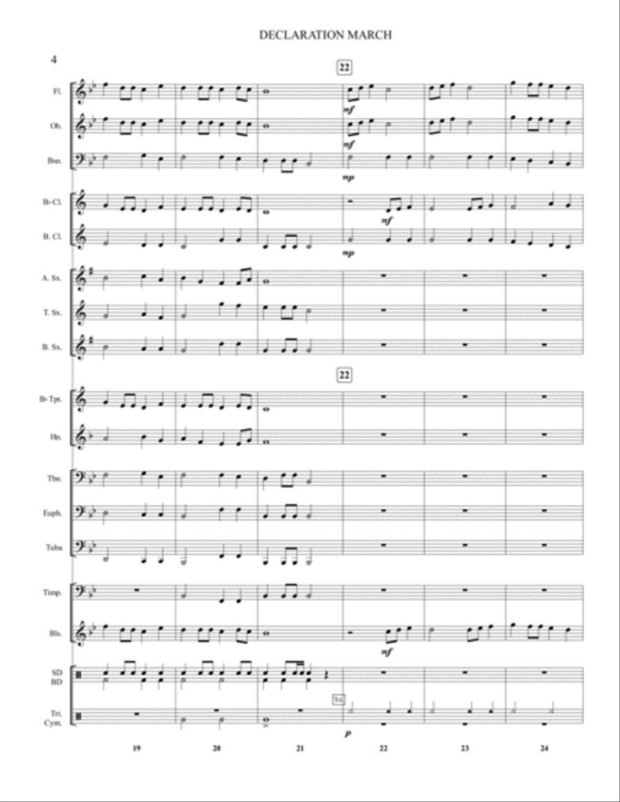 Declaration March Concert Band scores gallery preview page 6