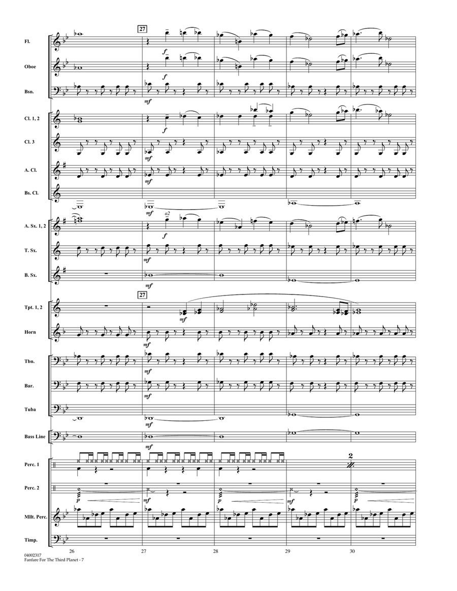 Fanfare for the Third Planet - Full Score Concert Band scores gallery preview page 6
