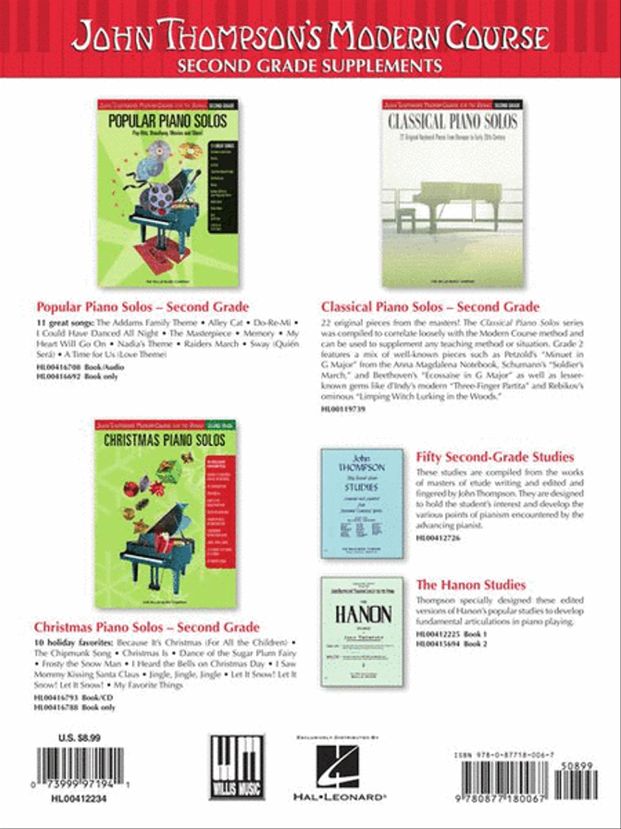 John Thompson's Modern Course for the Piano – Second Grade (Book Only) Piano Method scores gallery preview page 8