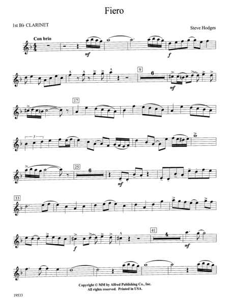 Fiero: 1st B-flat Clarinet