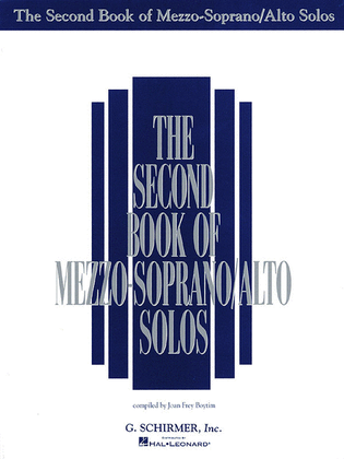 Book cover for The Second Book of Mezzo-Soprano/Alto Solos