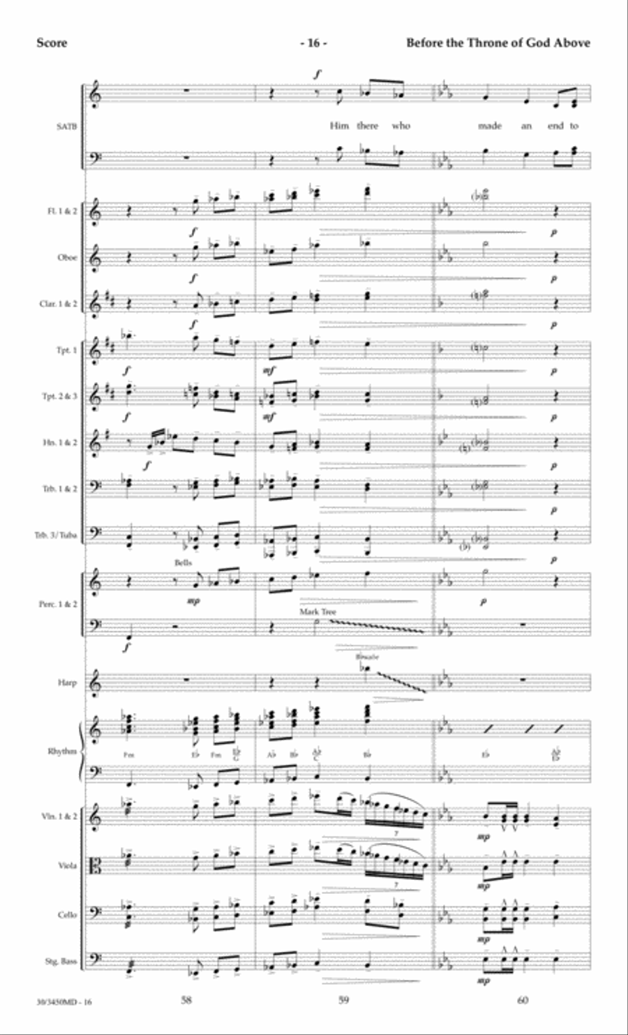 Before the Throne of God Above - Orchestral Score and Parts Choir scores gallery preview page 19