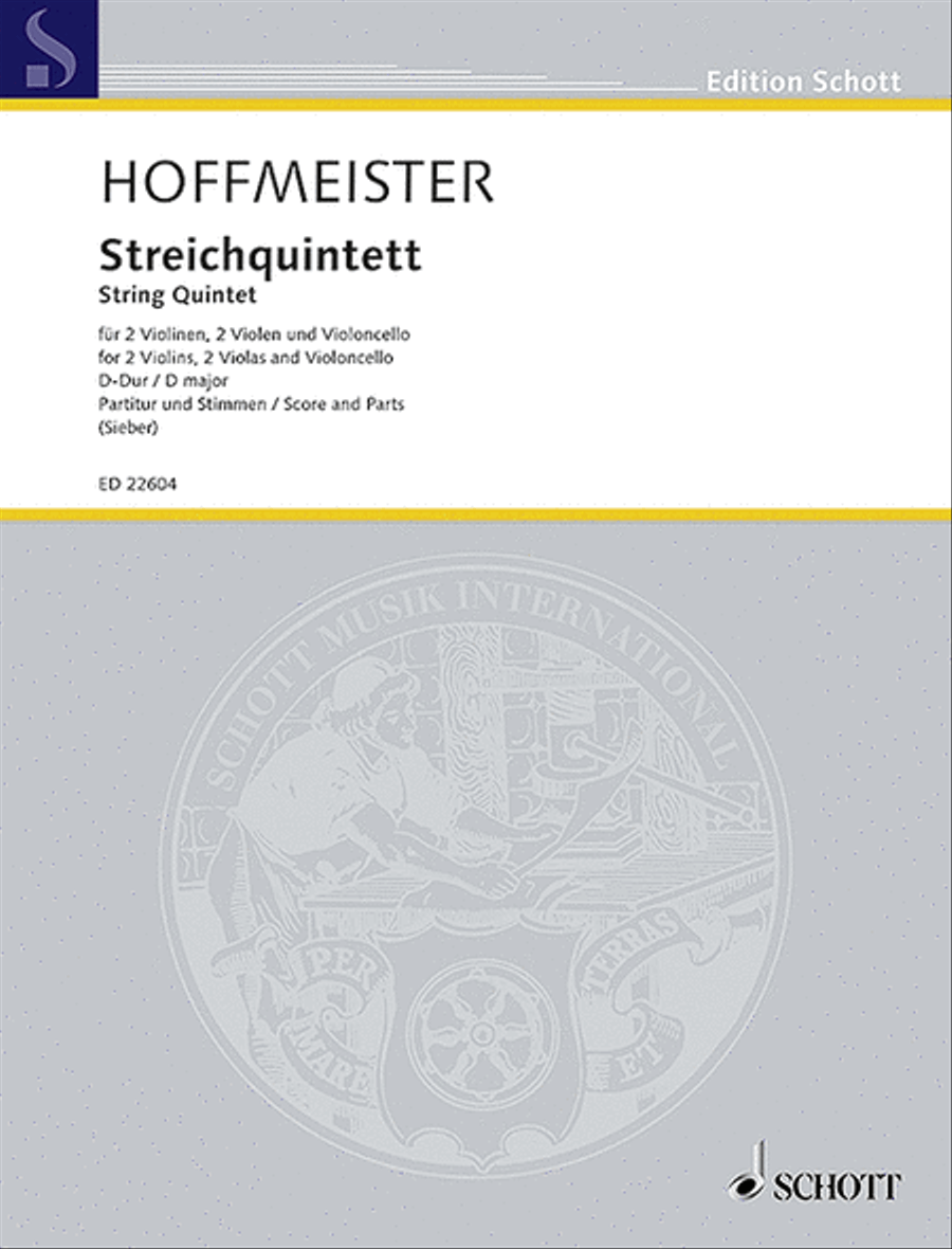 String Quintet D Major String Quintet D Major String Quintet scores gallery preview page 1