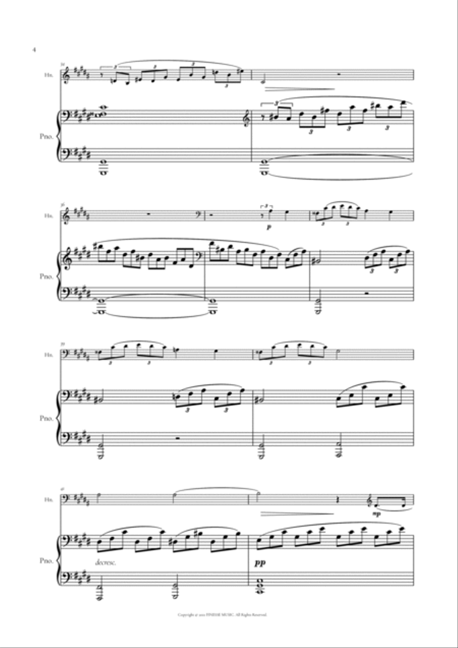 Moonlight Sonata for French Horn + Piano (duet) Brass Duet scores gallery preview page 6