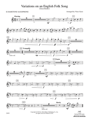 Variations on an English Folk Song: E-flat Baritone Saxophone