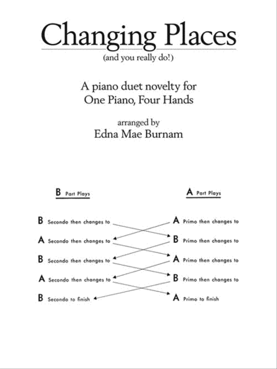 Changing Places 1 Piano, 4-Hands scores gallery preview page 2