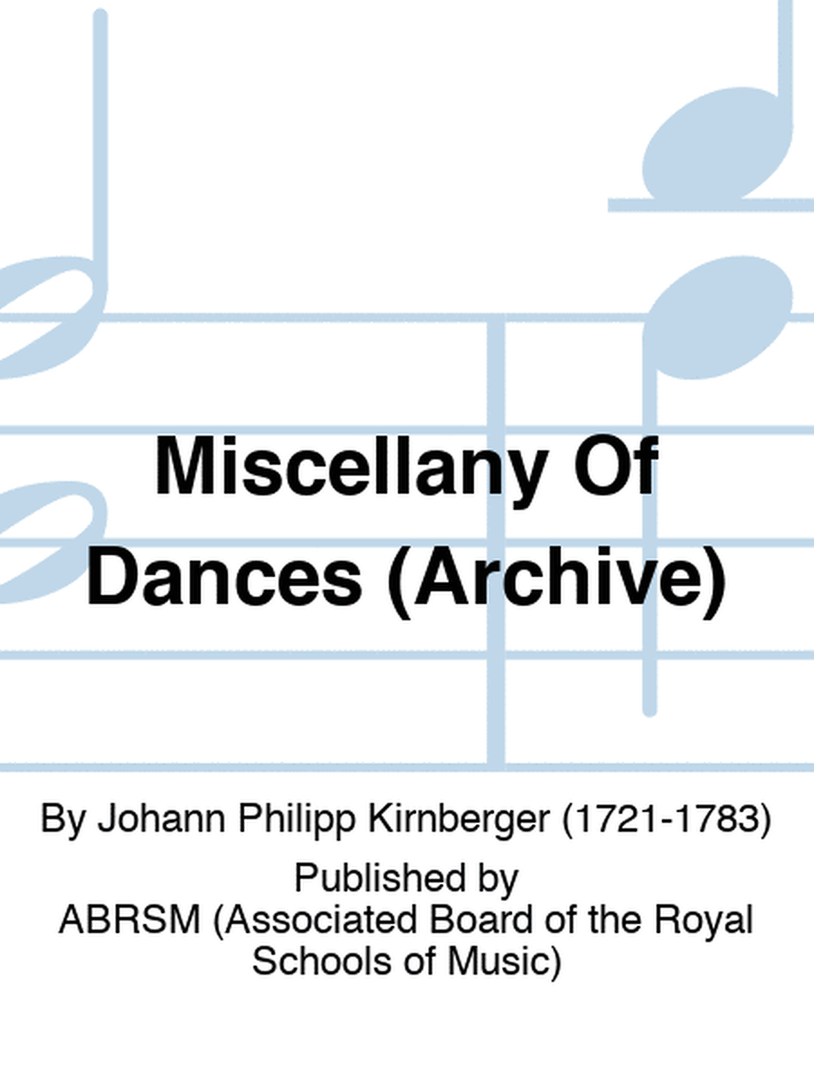 Miscellany Of Dances (Archive)