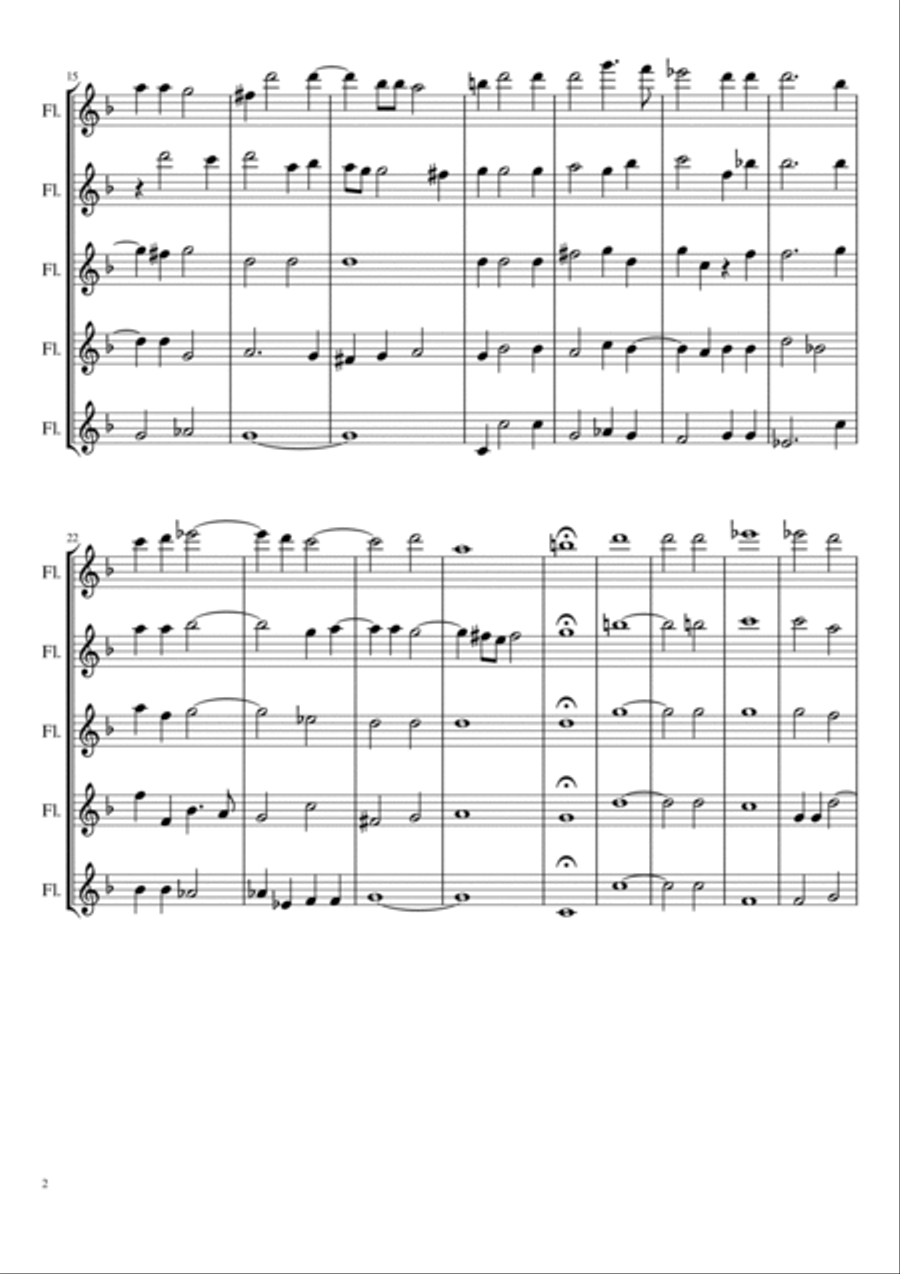 Voi bramate ben mio, Madrigali a 5 voci Woodwind Quintet scores gallery preview page 2