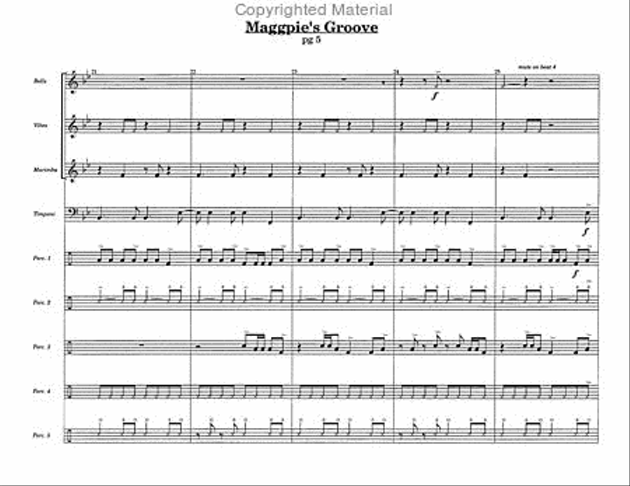 Maggpie's Groove Percussion Ensemble scores gallery preview page 3