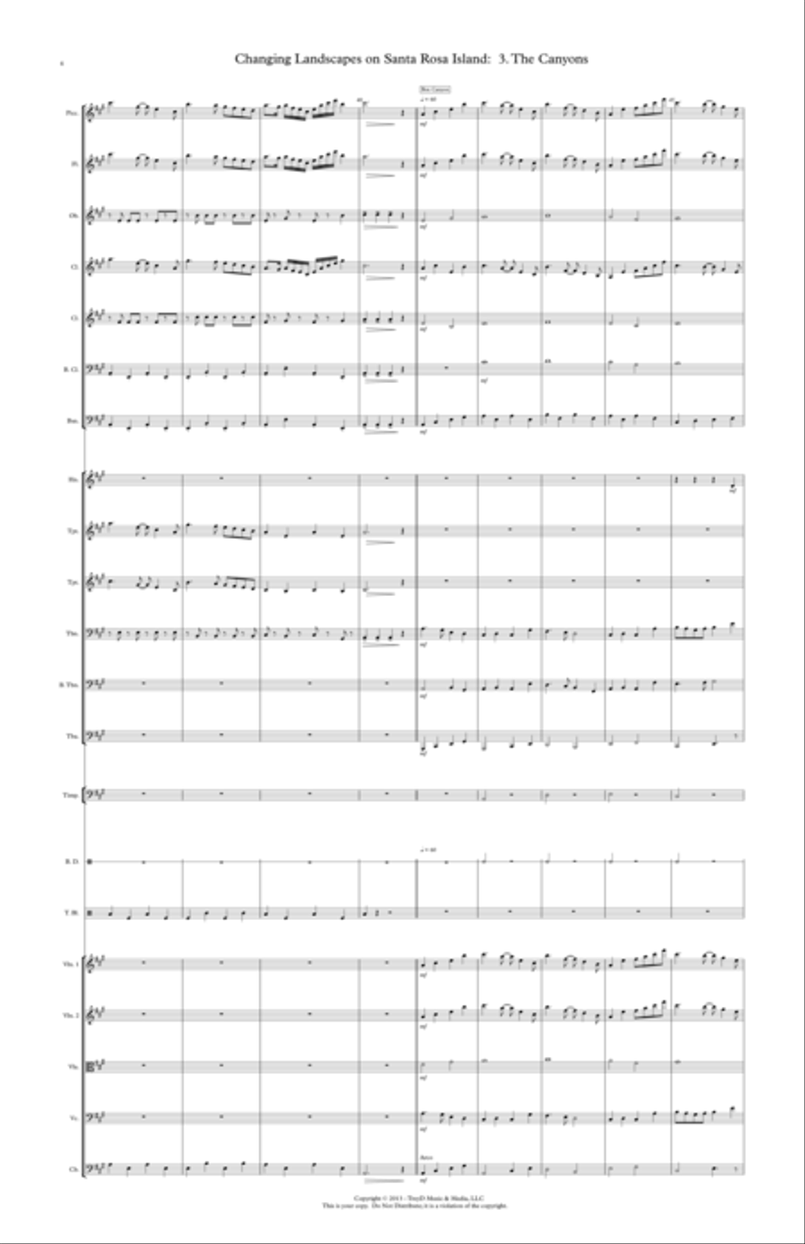 The Canyons and Their Moods Chamber Orchestra scores gallery preview page 4