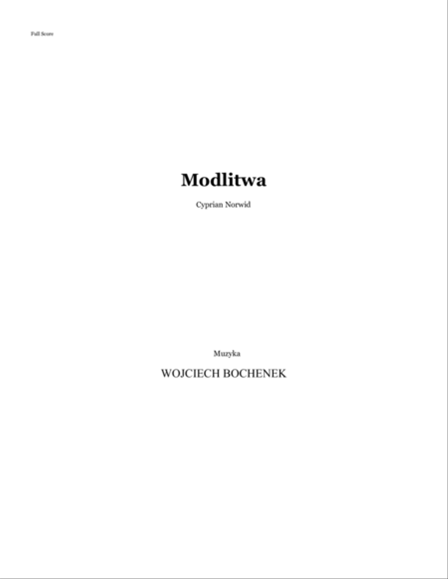 Modlitwa (Oratorium na Wielki Post) 4-Part scores gallery preview page 2