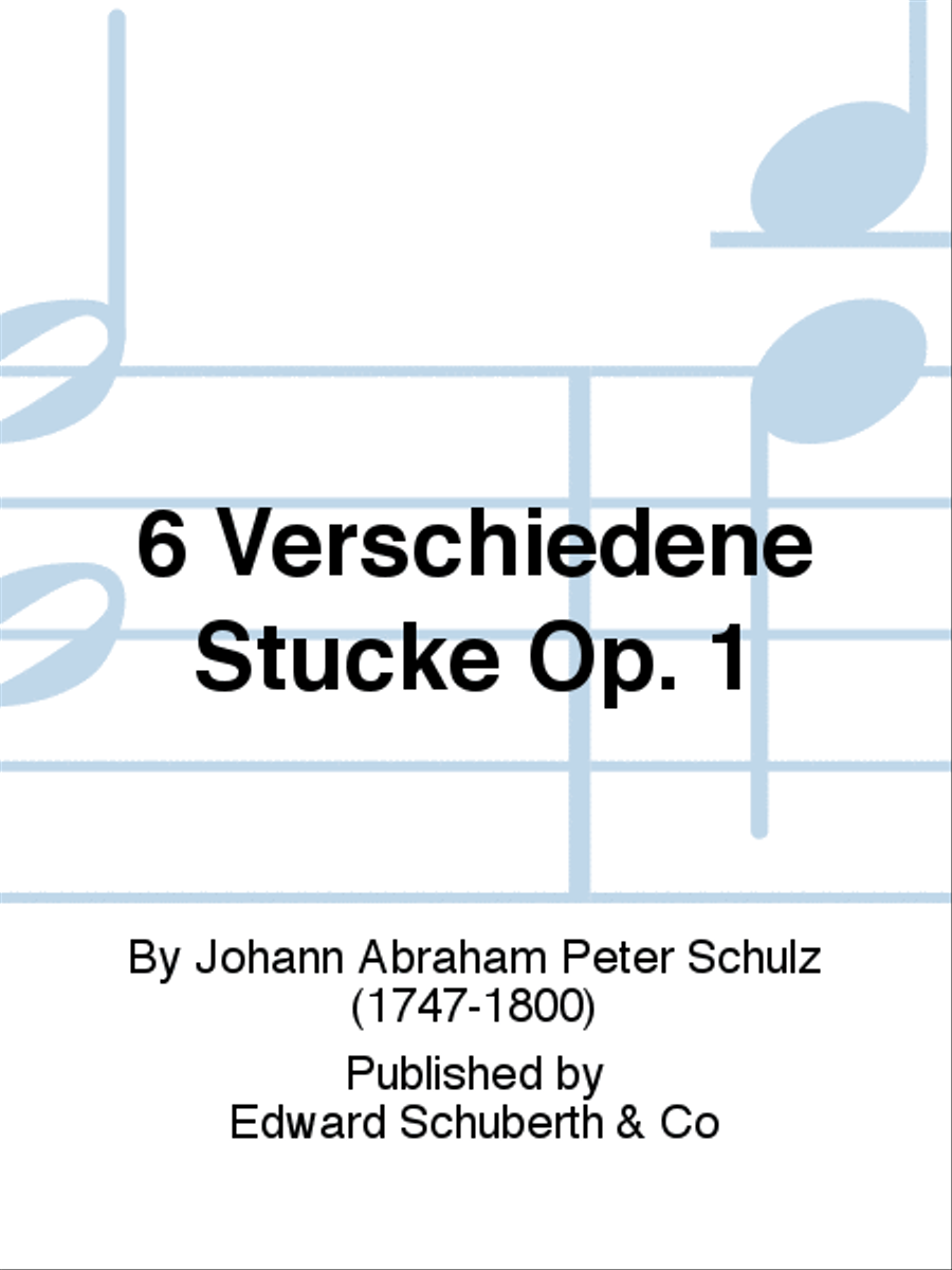6 Verschiedene Stücke Op. 1 Piano scores gallery preview page 1