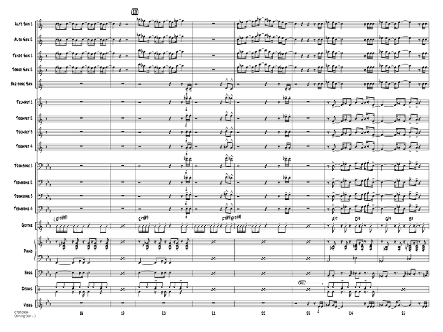Shining Star (arr. Mark Taylor) - Conductor Score (Full Score) Jazz Ensemble scores gallery preview page 3