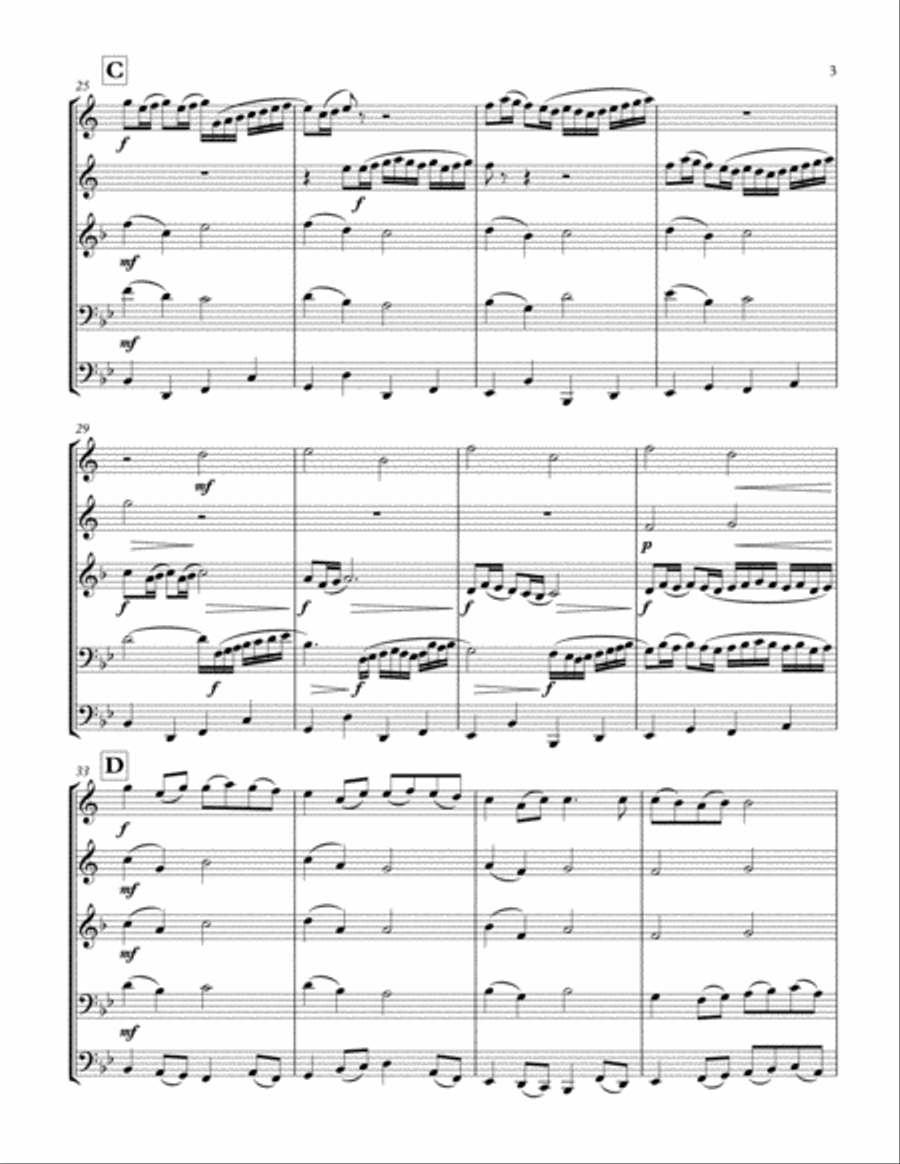 Pachelbel's Canon Brass Quintet Pachelbel's Canon Brass Quintet Brass Quintet scores gallery preview page 3