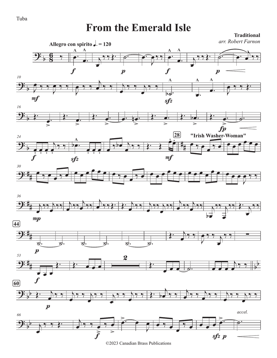 From The Emerald Isle - Tuba Brass Quintet scores gallery preview page 1