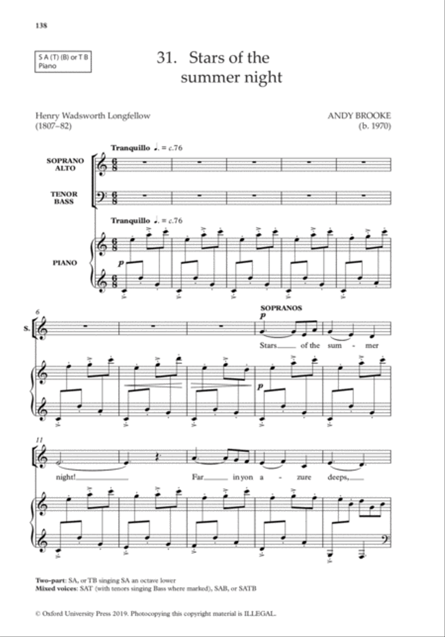 The Oxford Book of Flexible Choral Songs Unison Choir scores gallery preview page 20