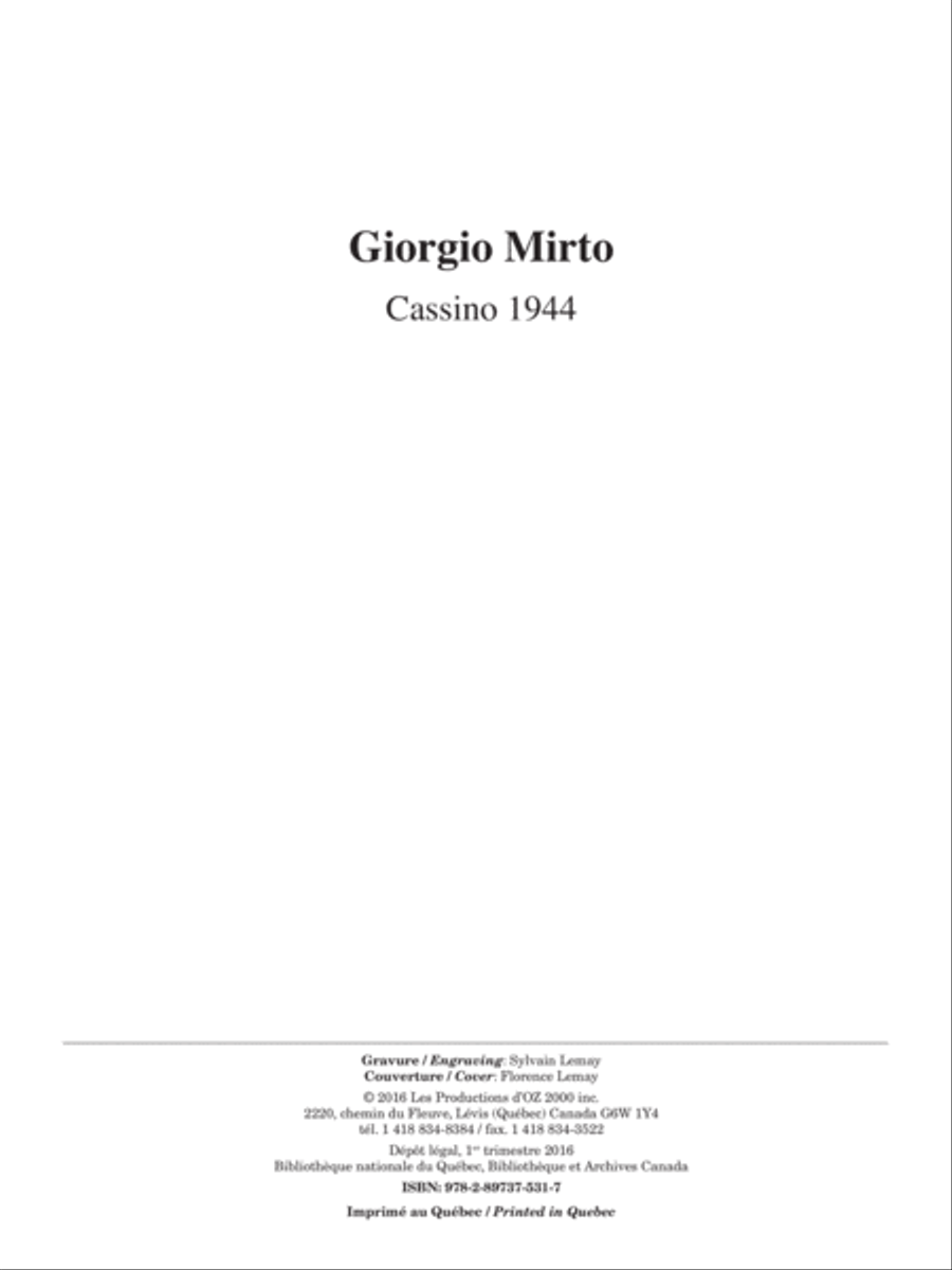 Cassino 1944 Violin scores gallery preview page 1