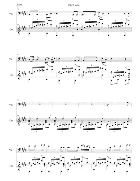 Die Forelle (The Trout) for cello and guitar image number null