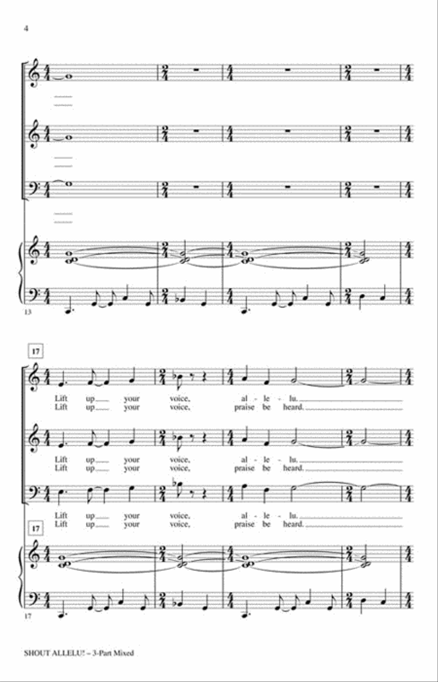 Shout Allelu! 3-Part scores gallery preview page 3