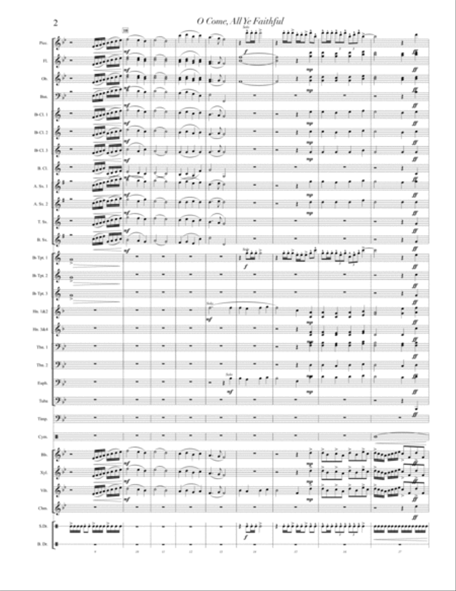 O Come, All Ye Faithful O Come, All Ye Faithful Concert Band scores gallery preview page 2