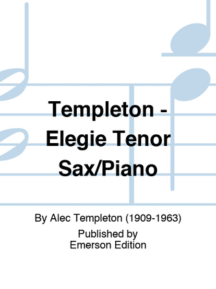 Book cover for Templeton - Elegie Tenor Sax/Piano