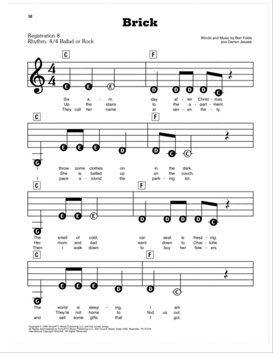 Brick Electronic Keyboard scores gallery preview page 1