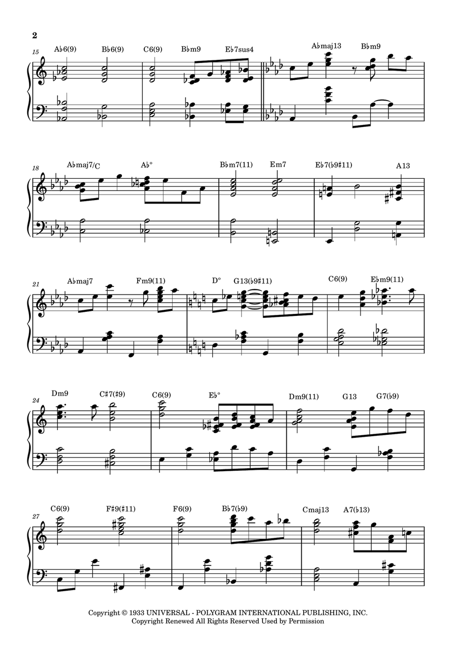 Smoke Gets In Your Eyes Piano Solo scores gallery preview page 2