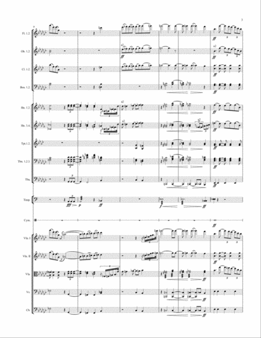 Symphony No.12 in E flat Minor Score and parts Full Orchestra scores gallery preview page 3