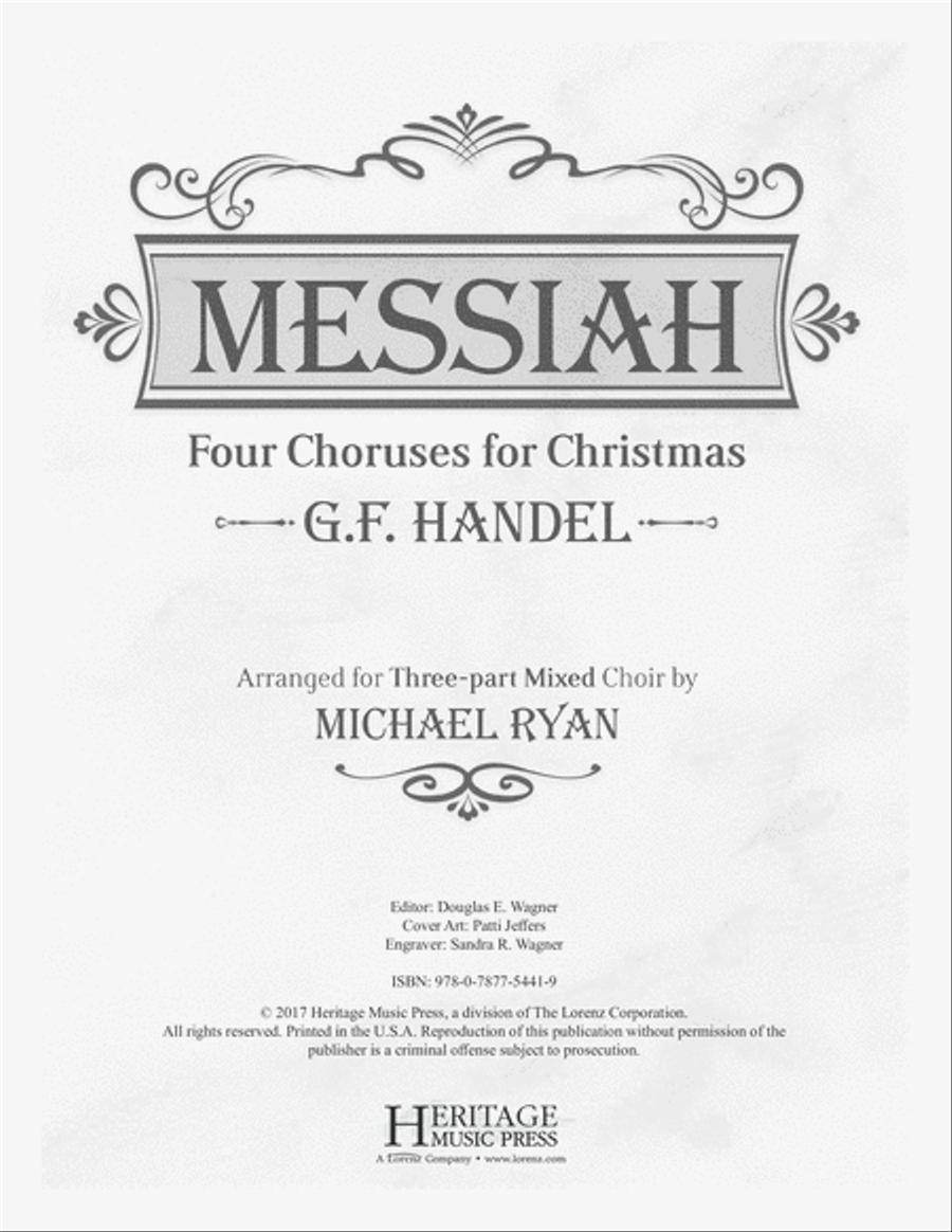 Messiah Messiah 3-Part scores gallery preview page 1
