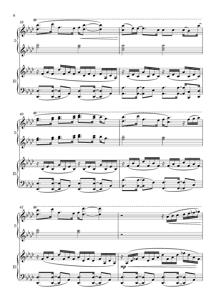 Never Enough 1 Piano, 4-Hands scores gallery preview page 6