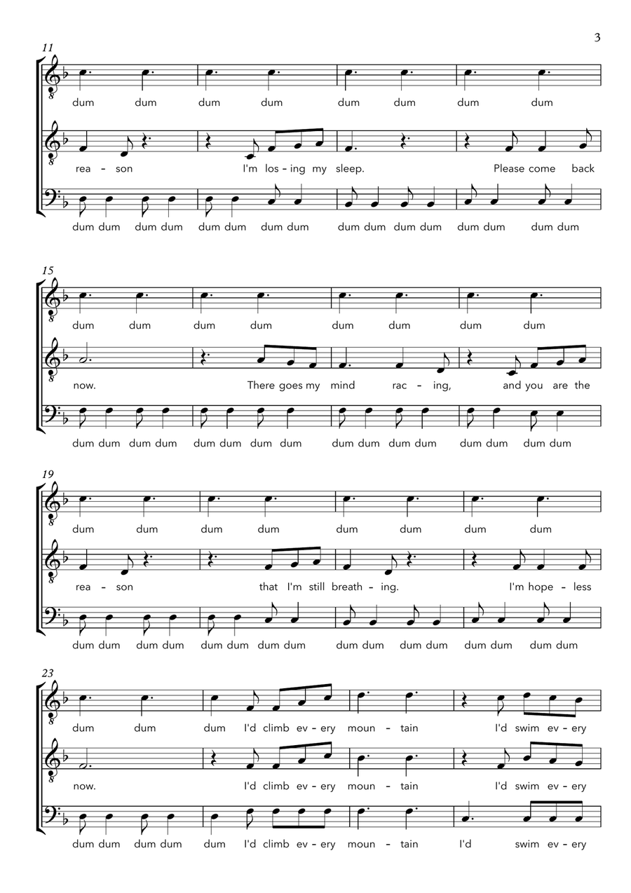 You Are The Reason 3-Part scores gallery preview page 3