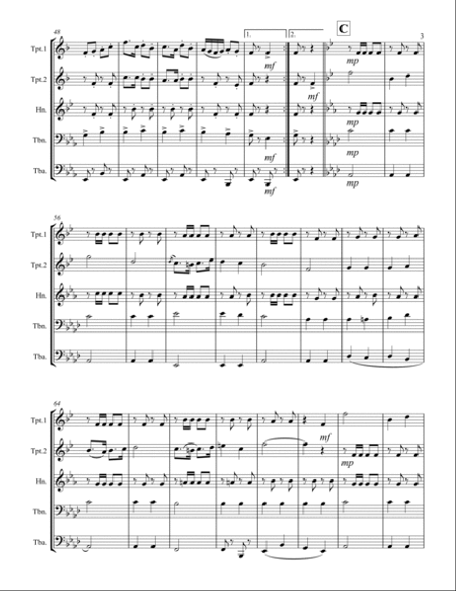 March – The Fairest of the Fair (for Brass Quintet) Brass Quintet scores gallery preview page 4