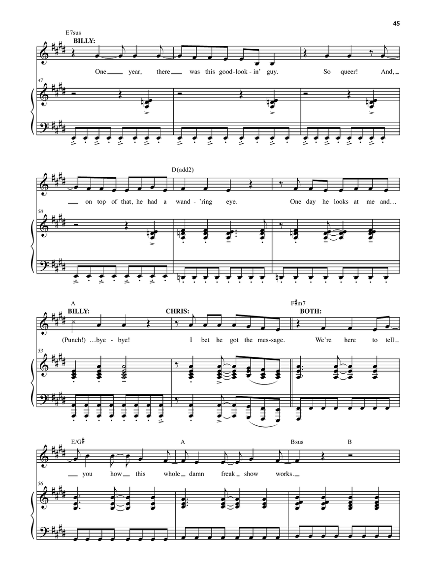 The World According To Chris (from Carrie The Musical) Piano, Vocal scores gallery preview page 5