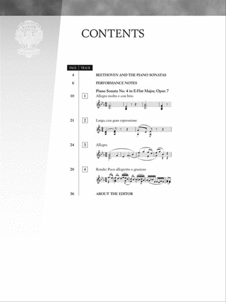 Beethoven: Sonata No. 4 in E-flat Major, Opus 7 image number null