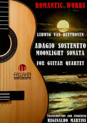 Book cover for ADAGIO SOSTENUTO ( MOONLIGHT SONATA) - BEETHOVEN - FOR GUITAR QUARTET
