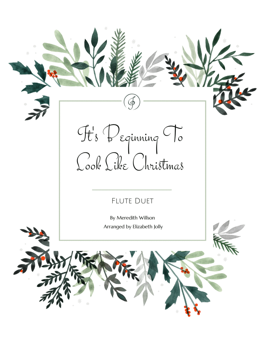 It's Beginning To Look Like Christmas Flute Duet scores gallery preview page 1