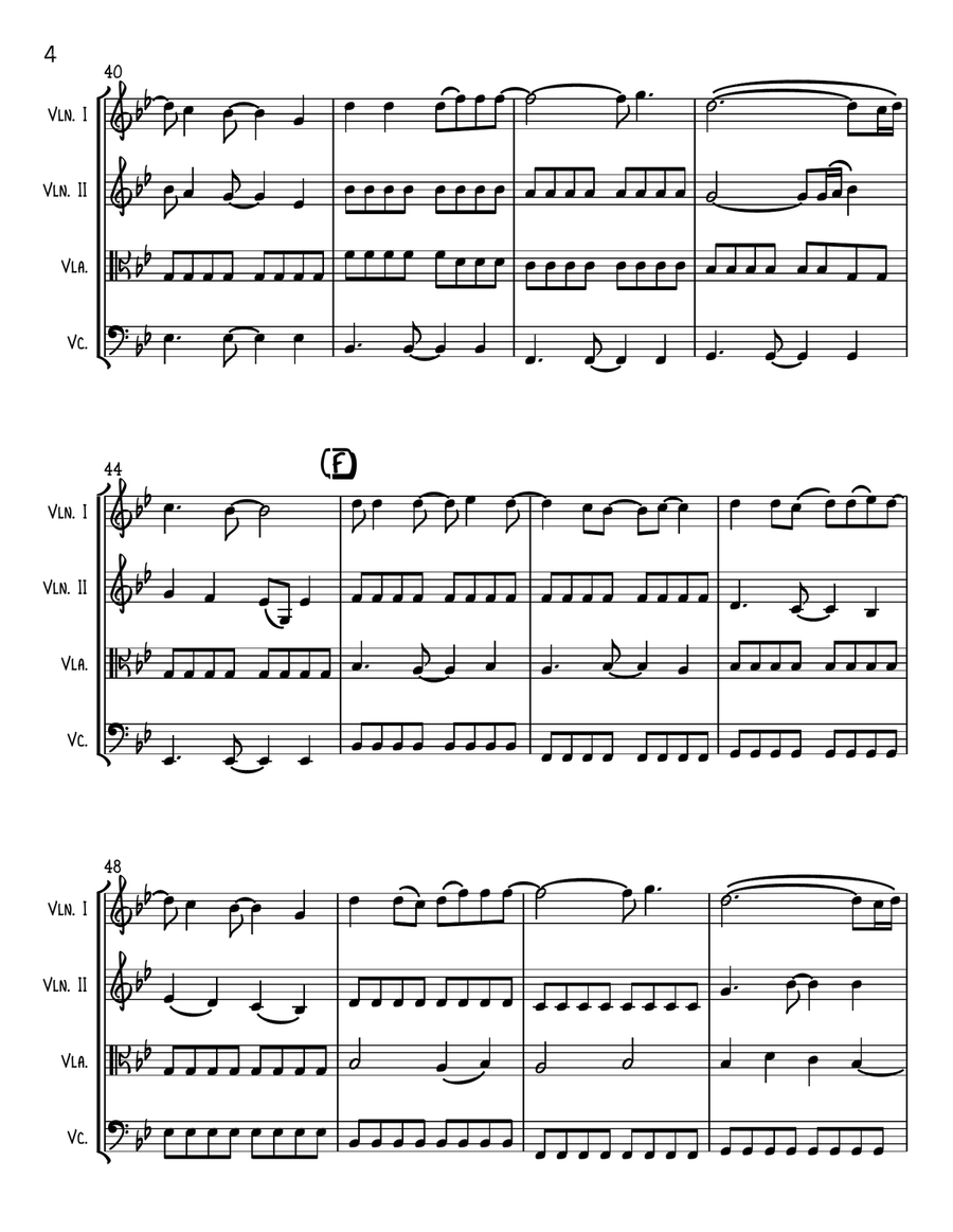 High High String Quartet scores gallery preview page 4